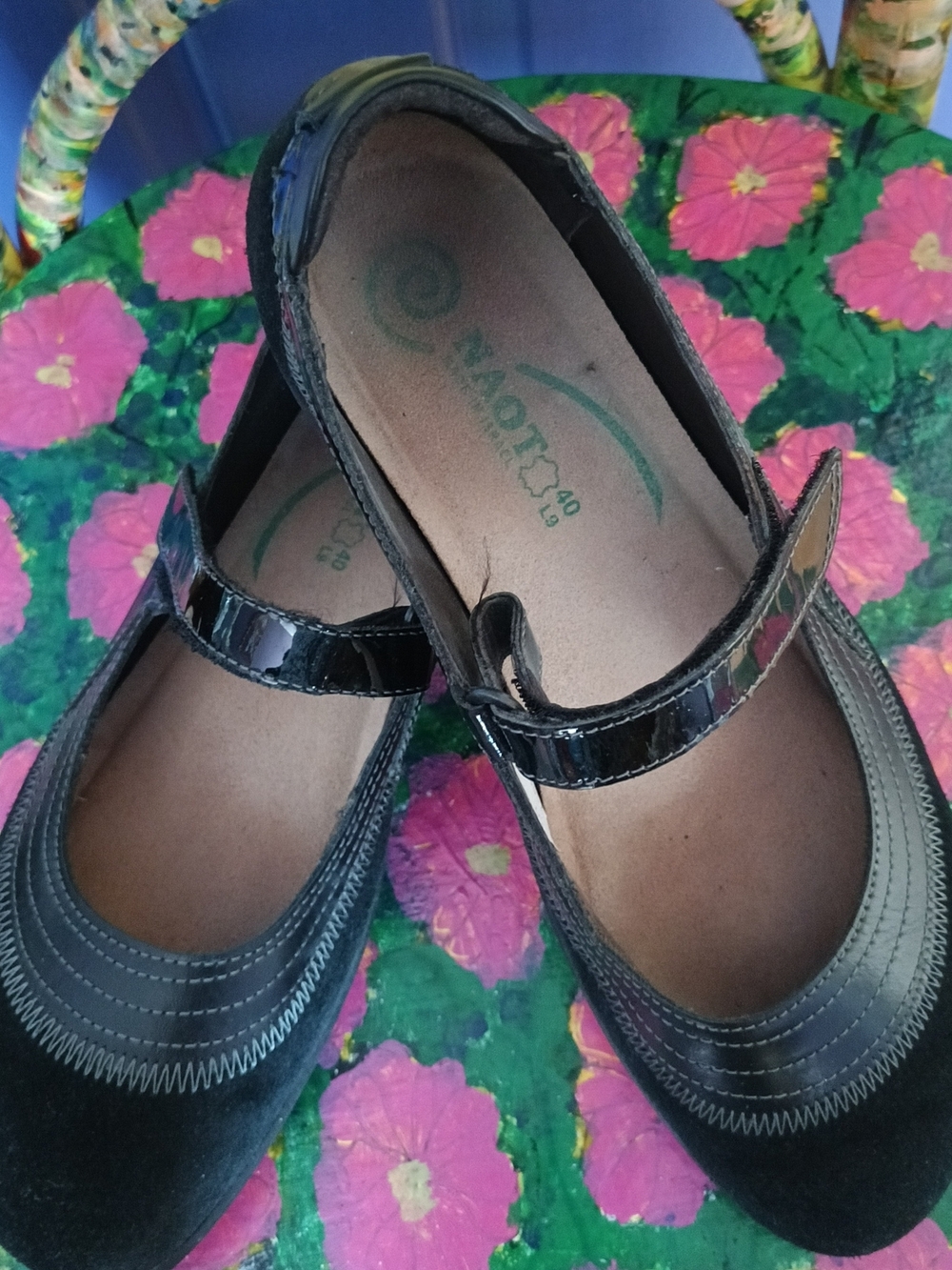 Naot Black Mary Jane Flats